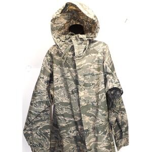US Military ORC Industries Improved Rainsuit Parka Hood Tiger Camo - Size Small
